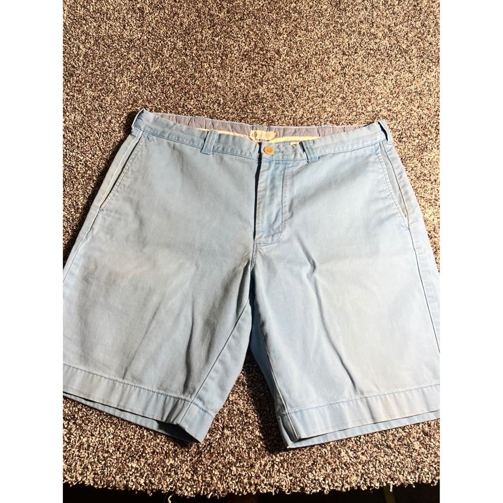 J.Crew Chino Shorts Men 36 Baby Blue 100% Cotton Casual Summer Preppy Hamptons